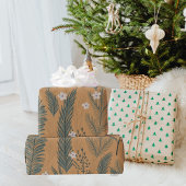 Vintage-kerstboomgaard Cadeaupapier