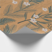 Vintage-kerstboomgaard Cadeaupapier (Hoek)