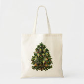 Vintage kerstboomkunst tote bag (Voorkant)