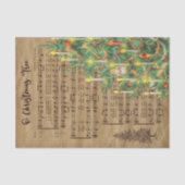 Vintage-kerstboommuziek Tissuepapier (Voorkant)