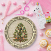 Vintage kerstboompapier Bord (Feest)