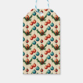 Vintage kerstboompapier cadeaulabel (Voorkant)