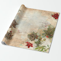 Vintage kerstboompapier