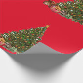Vintage kerstboompapier cadeaupapier (Hoek)