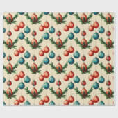 Vintage kerstboompapier cadeaupapier (Vlak)