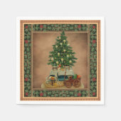 Vintage kerstboompapier servet (Voorkant)
