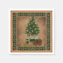 Vintage kerstboompapier