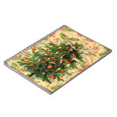 Vintage-kerstboompatroon roestretro notitieboek (Linkerzijde)