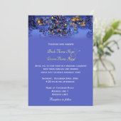 Vintage kerstboomsneeuwnachtbruiloft kaart (Staand voorkant)