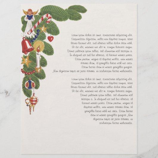 Vintage kerstboomtak met Angel, links (Voorkant)