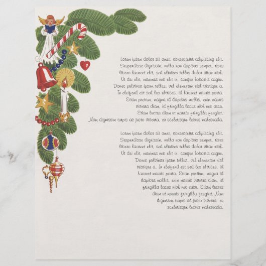 Vintage kerstboomtak met Angel, links (Achterkant)