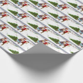 Vintage kerstboomtik cadeaupapier (Hoek)