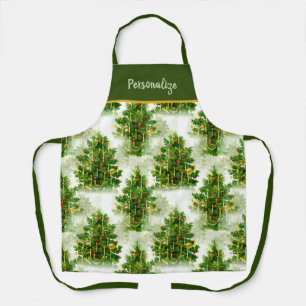 Vintage kerstboomvakantie verdamping schort