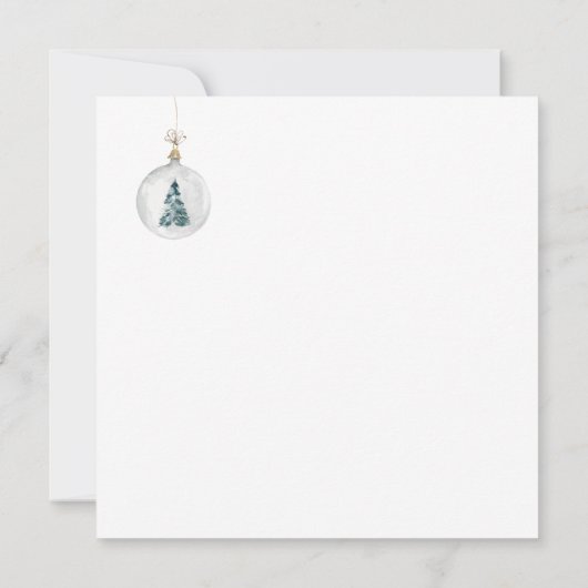 Vintage kerstboomwaterverf gouden ster kaart (Achterkant)