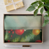 Vintage kerstboxen op filialen tissuepapier (Geschenk)