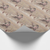 Vintage kerstboy vliegend vliegend vliegveld Fanta Cadeaupapier (Hoek)