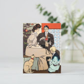 Vintage-kerstBriefkaart Briefkaart (Staand voorkant)