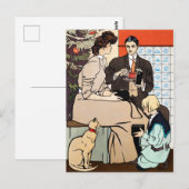 Vintage-kerstBriefkaart Briefkaart (Voorkant / Achterkant)