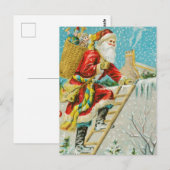 Vintage-kerstBriefkaart Briefkaart (Voorkant / Achterkant)