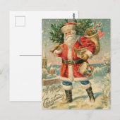Vintage-kerstBriefkaart Briefkaart (Voorkant / Achterkant)