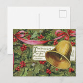 Vintage-kerstBriefkaart Briefkaart (Voorkant / Achterkant)