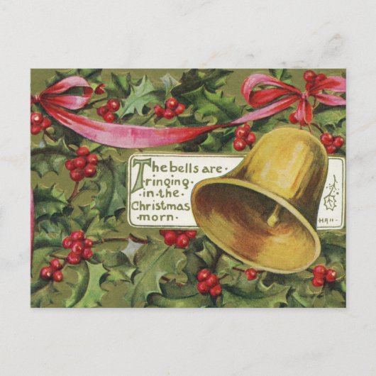 Vintage-kerstBriefkaart Briefkaart (Voorkant)