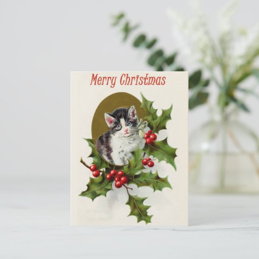 Vintage-kerstBriefkaart Briefkaart (Staand voorkant)