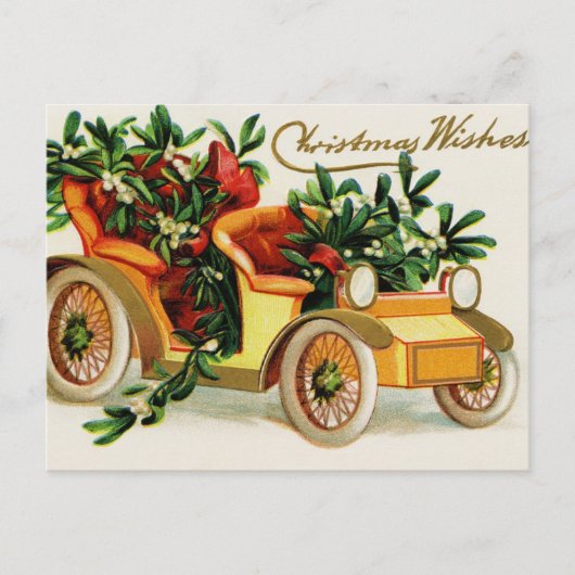 Vintage-kerstBriefkaart Briefkaart (Voorkant)