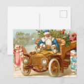 Vintage-kerstBriefkaart Briefkaart (Voorkant / Achterkant)
