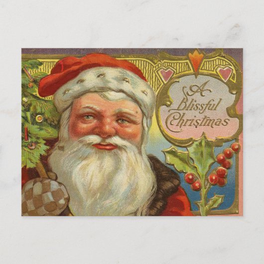 Vintage-kerstBriefkaart Briefkaart (Voorkant)