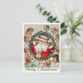 Vintage-kerstBriefkaart Briefkaart (Staand voorkant)