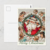 Vintage-kerstBriefkaart Briefkaart (Voorkant / Achterkant)