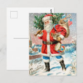 Vintage-kerstBriefkaart Briefkaart (Voorkant / Achterkant)