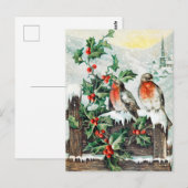 Vintage-kerstBriefkaart Briefkaart (Voorkant / Achterkant)