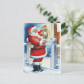 Vintage-kerstBriefkaart Briefkaart (Staand voorkant)