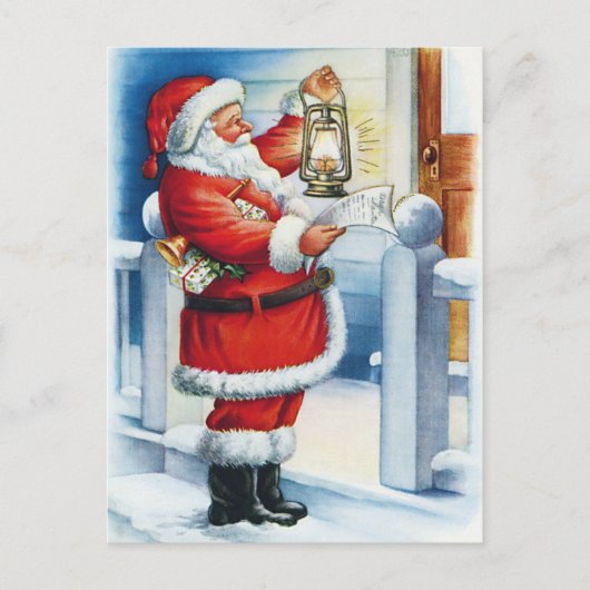 Vintage-kerstBriefkaart Briefkaart (Voorkant)