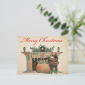 Vintage-kerstBriefkaart Briefkaart (Staand voorkant)