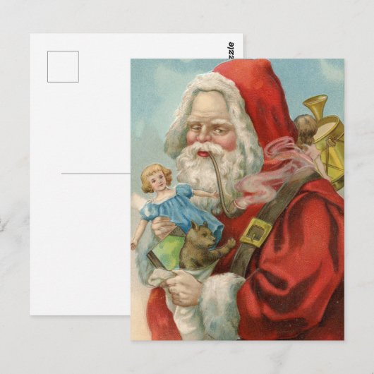 Vintage-kerstBriefkaart Briefkaart (Voorkant / Achterkant)