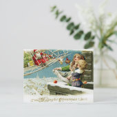 Vintage-kerstBriefkaart Briefkaart (Staand voorkant)