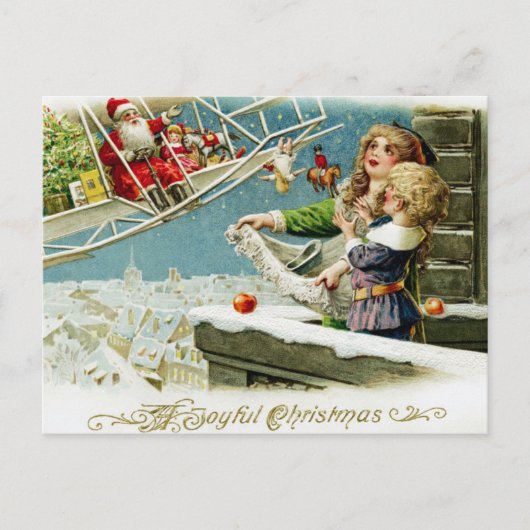Vintage-kerstBriefkaart Briefkaart (Voorkant)