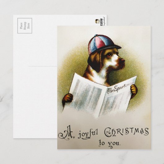 Vintage-kerstBriefkaart Briefkaart (Voorkant / Achterkant)