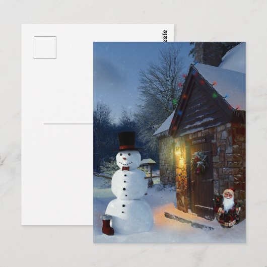 vintage-kerstBriefkaart Briefkaart (Voorkant / Achterkant)