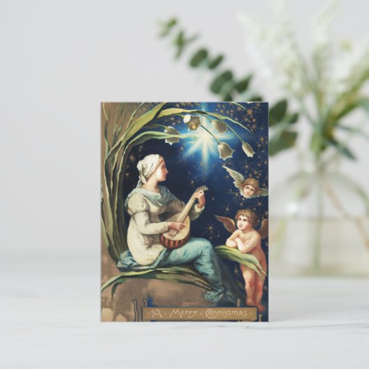 Vintage-kerstBriefkaart Briefkaart (Staand voorkant)