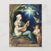 Vintage-kerstBriefkaart Briefkaart (Voorkant)