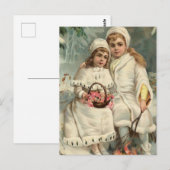 Vintage-kerstBriefkaart Briefkaart (Voorkant / Achterkant)