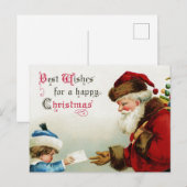 Vintage-kerstBriefkaart Briefkaart (Voorkant / Achterkant)