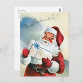 Vintage-kerstBriefkaart Briefkaart (Voorkant / Achterkant)