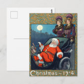 Vintage-kerstBriefkaart Briefkaart (Voorkant / Achterkant)