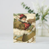 Vintage-kerstBriefkaart Briefkaart (Staand voorkant)