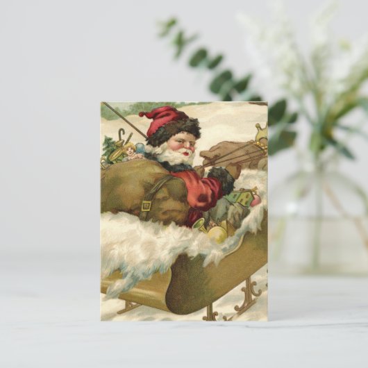 Vintage-kerstBriefkaart Briefkaart (Staand voorkant)